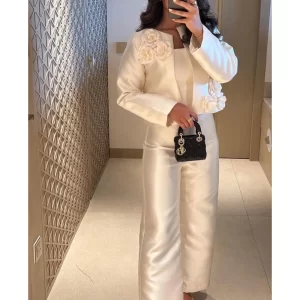 kf-Sbe776bd786ad4099acfc9f9f3fc8a768I Elegant Jumpsuit Evening Dress Customized Long Sleeves Flowers Ankle-Lenth Satin Saudi Arab Prom Gown Arabian Formal Dresses